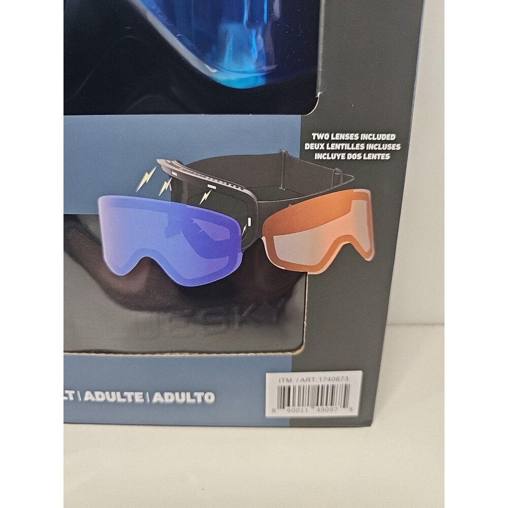 New BLUESKY Adult Snow Goggles with Magnetic Quick Change Lens System 2 Lenses - Picture 4 of 8